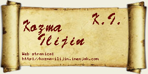 Kozma Ilijin vizit kartica
